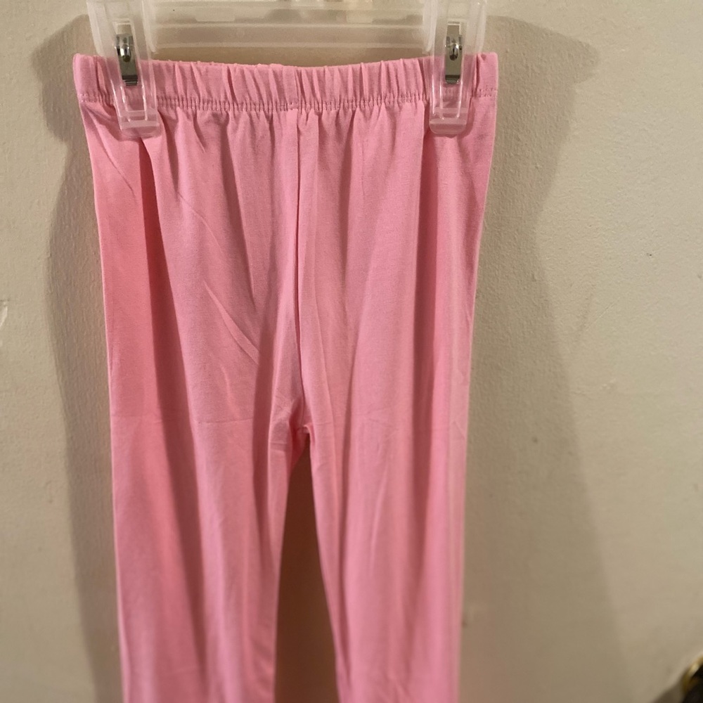Pink , White, and Maroon Ruffle Pants size 5t